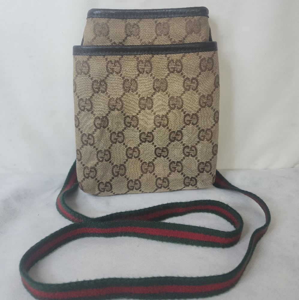 ✨️GUCCI GG Canvas Web Mini Pouch Shoulder Bag - Picture 3 of 16
